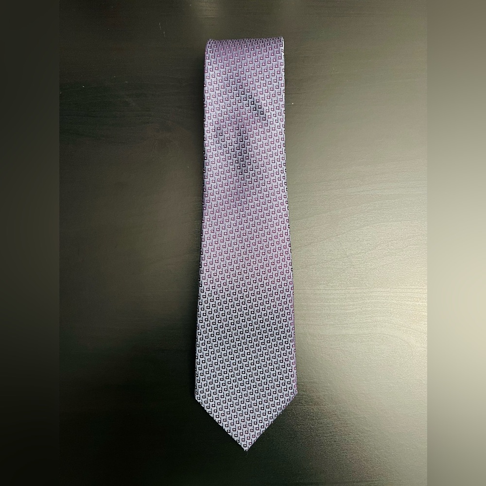 Z ZEGNA MEN'S TIE, BLUE/NAVY, 100% SILK, EXCELLENT CONDITION, MADE IN ITALY.